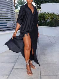 Indiebeautie Solid Shirt Dress