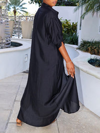 Indiebeautie Solid Shirt Dress