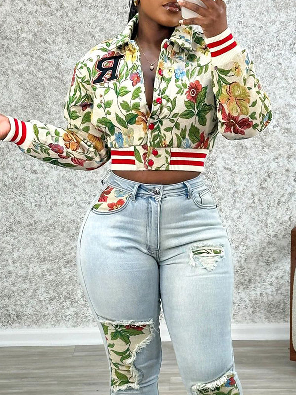 Indiebeautie Printed Bomber Jacket