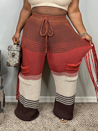 Colorblock Knit Pants