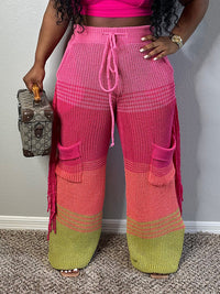 Colorblock Knit Pants