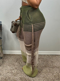 Colorblock Knit Pants