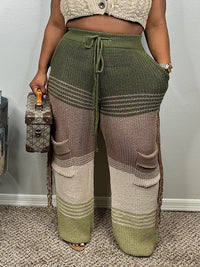 Colorblock Knit Pants