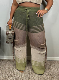 Colorblock Knit Pants