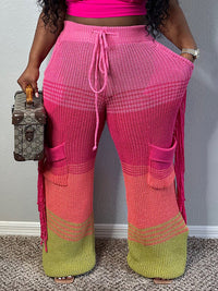 Colorblock Knit Pants