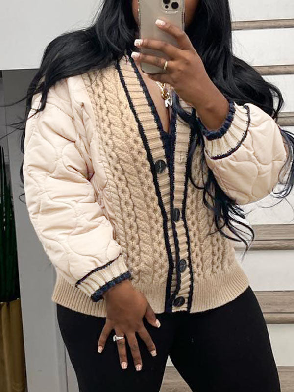 Knit Combo Coat