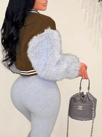 Faux Fur Bomber Jacket