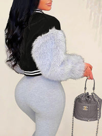 Faux Fur Bomber Jacket