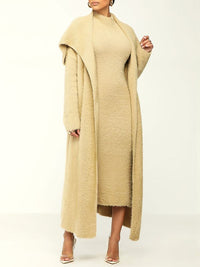 Indiebeautie Fuzzy Cardigan & Dress Set