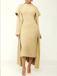 Indiebeautie Fuzzy Cardigan & Dress Set