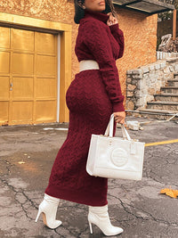 Turtleneck Knit Dress