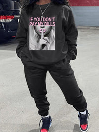 Graphic Sweatshirt & Pants Set