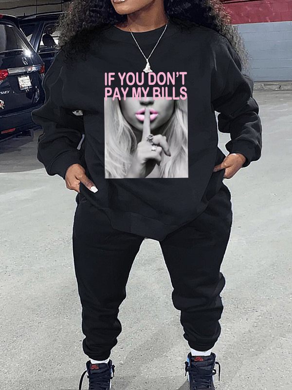 Graphic Sweatshirt & Pants Set