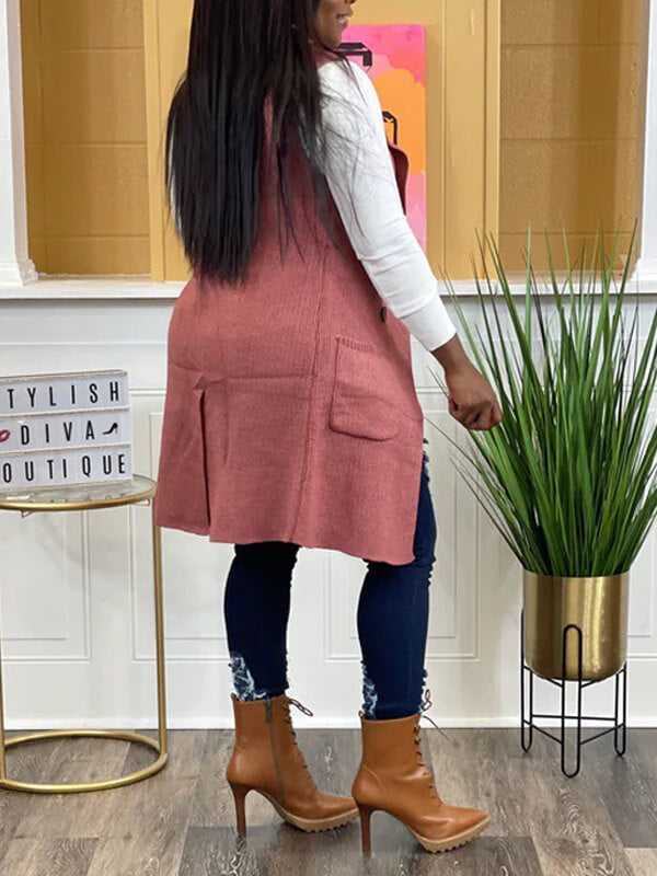 Indiebeautie Knit Lapel Vest