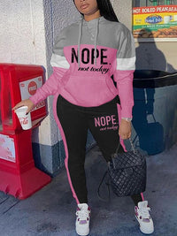 Logo Colorblock Hoodie & Pants Set