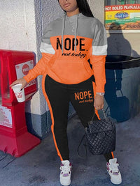 Logo Colorblock Hoodie & Pants Set
