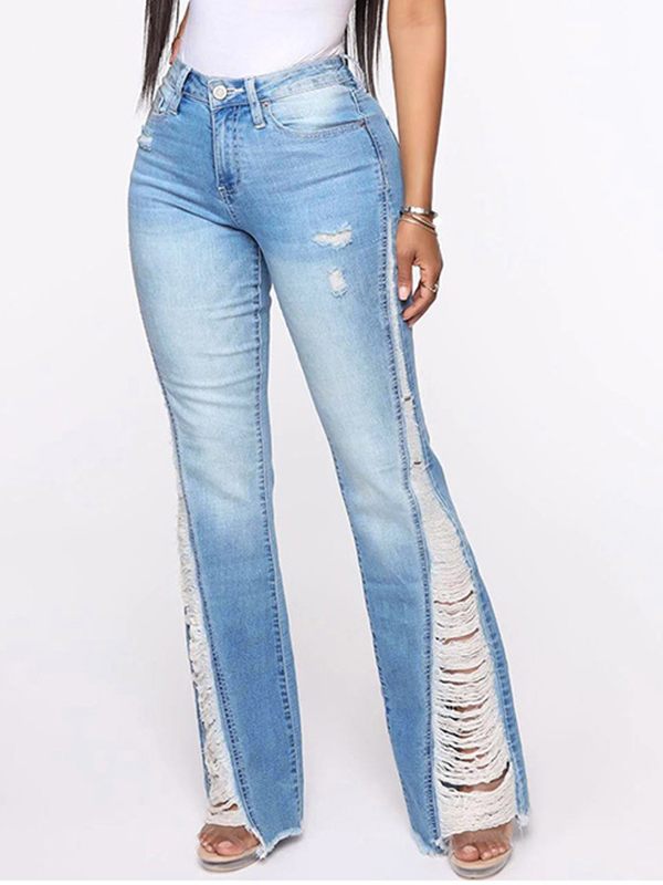 Ripped Flared Jeans