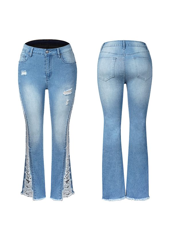 Ripped Flared Jeans