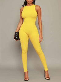 Ribbed Sleeveless Jumpsuit