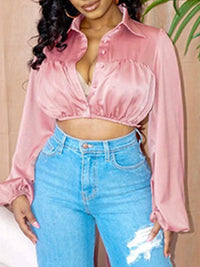Solid Cropped Shirt