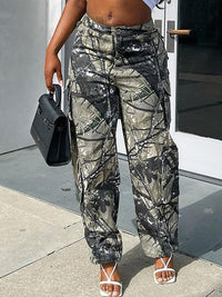 Printed Cargo Pants