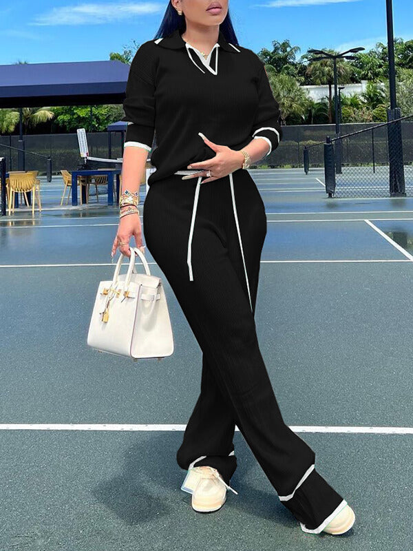 Indiebeautie Knit Polo & Pants Set