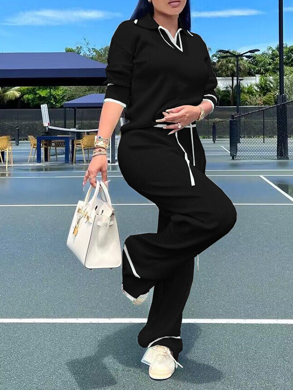 Indiebeautie Knit Polo & Pants Set