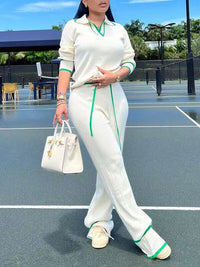 Indiebeautie Knit Polo & Pants Set
