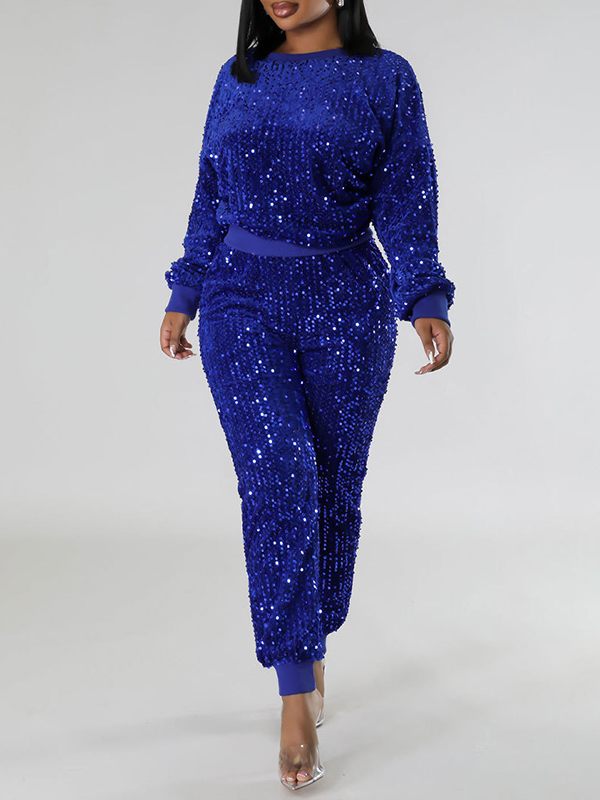 Indiebeautie Sequin Sweatshirt & Jogger Pants Set