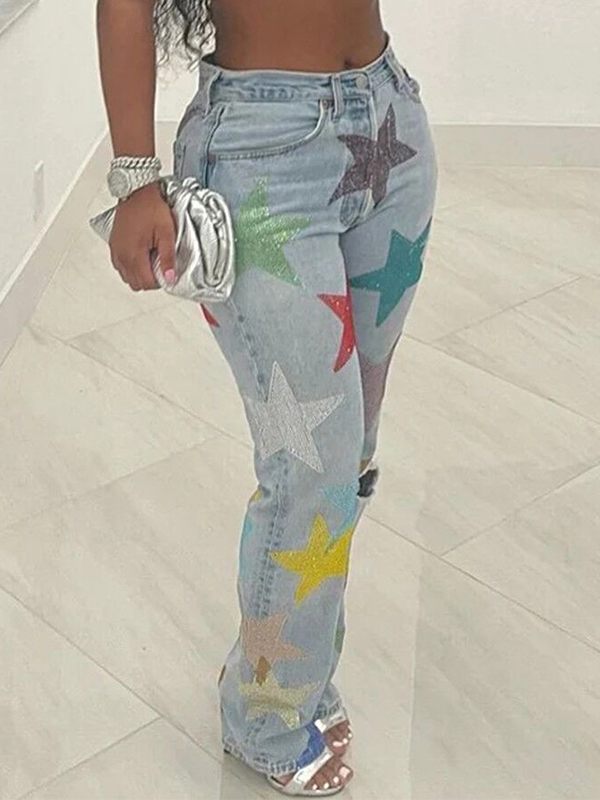 Star Cutout Jeans