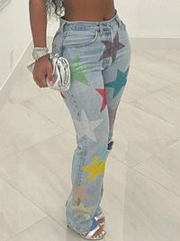 Star Cutout Jeans