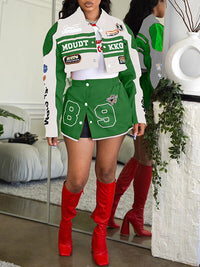 Logo Jacket & Skirt Set
