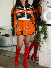 Logo Jacket & Skirt Set