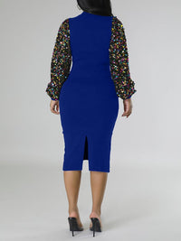 Sequin Combo Bodycon Dress