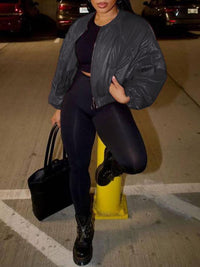 Zip-Front Bomber Jacket