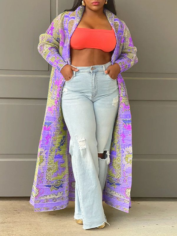 Indiebeautie Printed Open-Front Duster