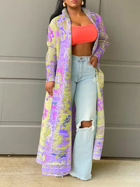 Indiebeautie Printed Open-Front Duster