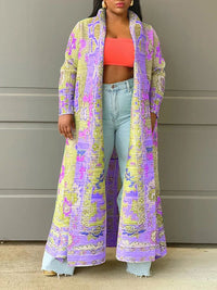 Indiebeautie Printed Open-Front Duster