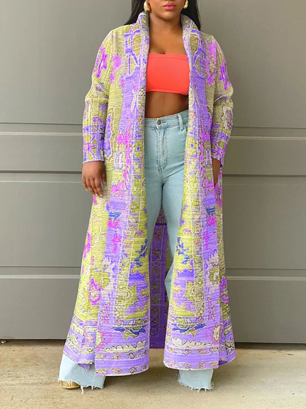 Indiebeautie Printed Open-Front Duster