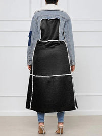 Indiebeautie Denim Combo Shearling Coat