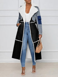 Indiebeautie Denim Combo Shearling Coat