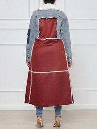 Indiebeautie Denim Combo Shearling Coat