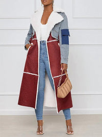 Indiebeautie Denim Combo Shearling Coat