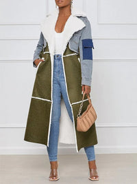 Indiebeautie Denim Combo Shearling Coat