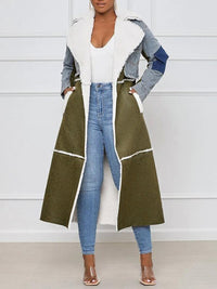 Indiebeautie Denim Combo Shearling Coat