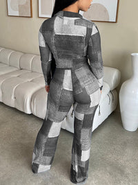 Colorblock Shirt & Pants Set