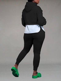 Ruched Combo Hoodie & Jogger Pants Set