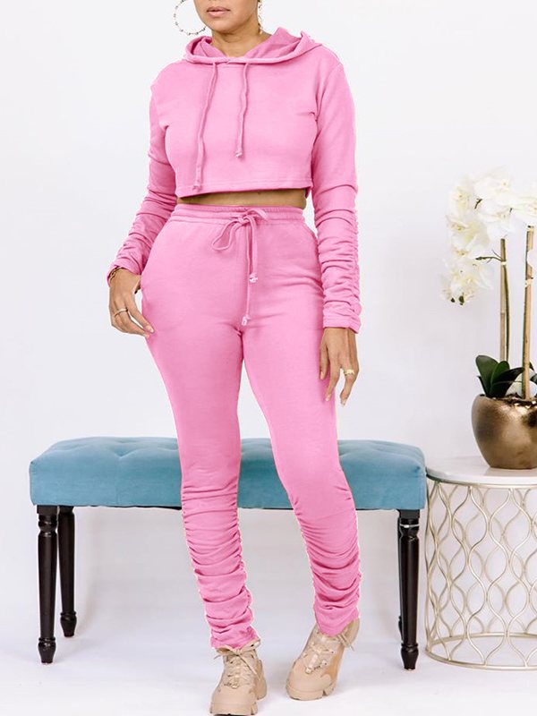 Ruched Hoodie & Pants Set
