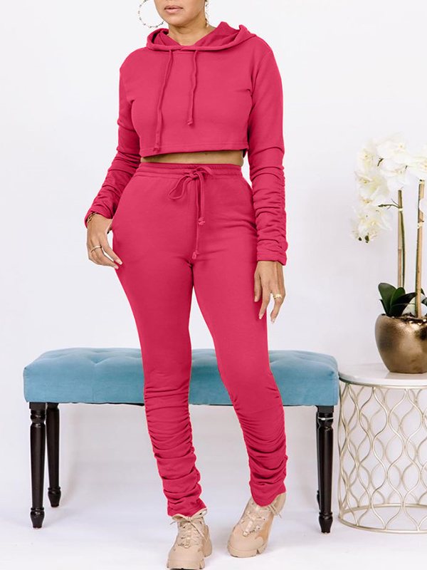 Ruched Hoodie & Pants Set