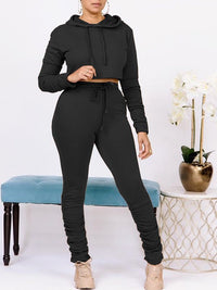 Ruched Hoodie & Pants Set